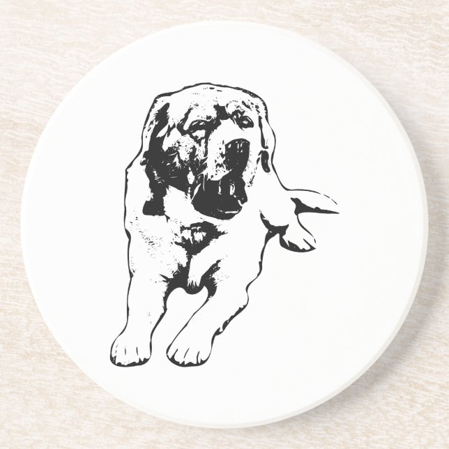 Lazy Afternoon – Labrador Mood Coaster (Front)