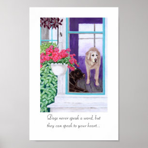 Lazy Afternoon Labradors Painting Poster
