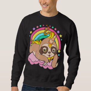 Lazy Animal Rainbow Magical Slothicorn Cute Unicor Sweatshirt