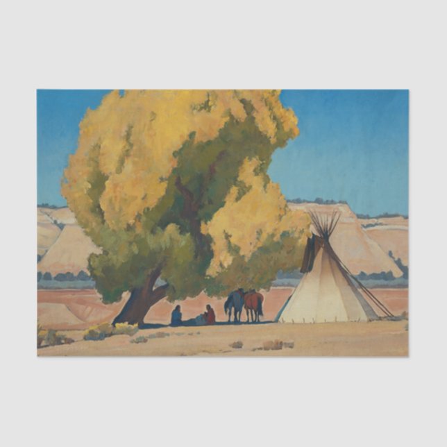 “Lazy Autumn” Western Art by Maynard Dixon Tissue Paper (Front)