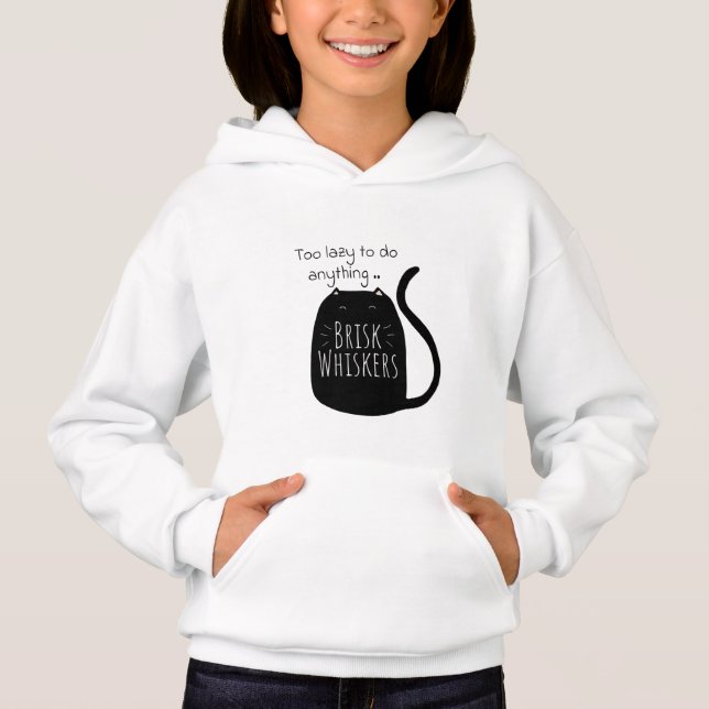  Lazy black cat T-Shirt (Front)