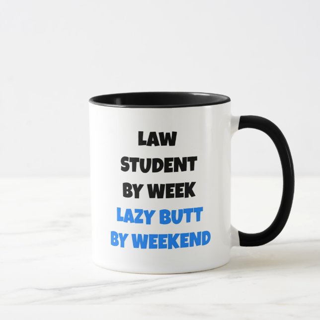 Lazy Butt Law Student Mug (Right)
