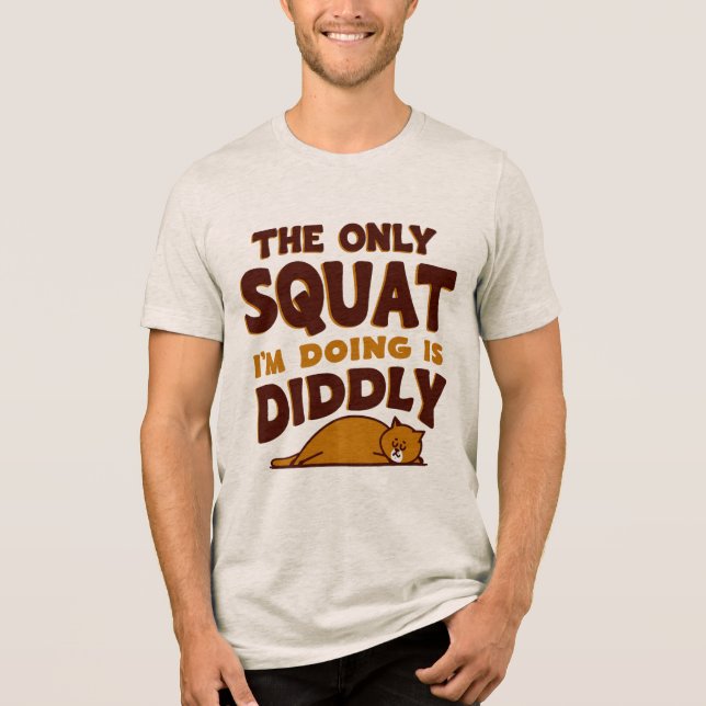 Lazy Cat Fitness – Diddly Squat Champion Tri-Blend Shirt (Front)