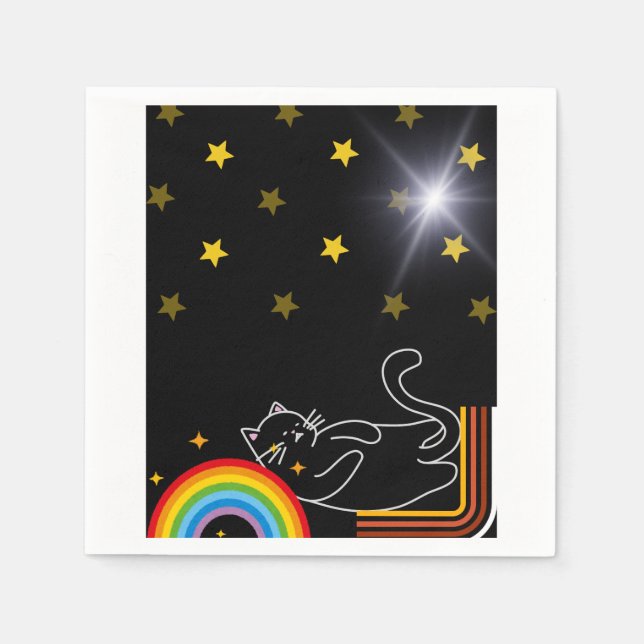 Lazy cat  napkin (Front)