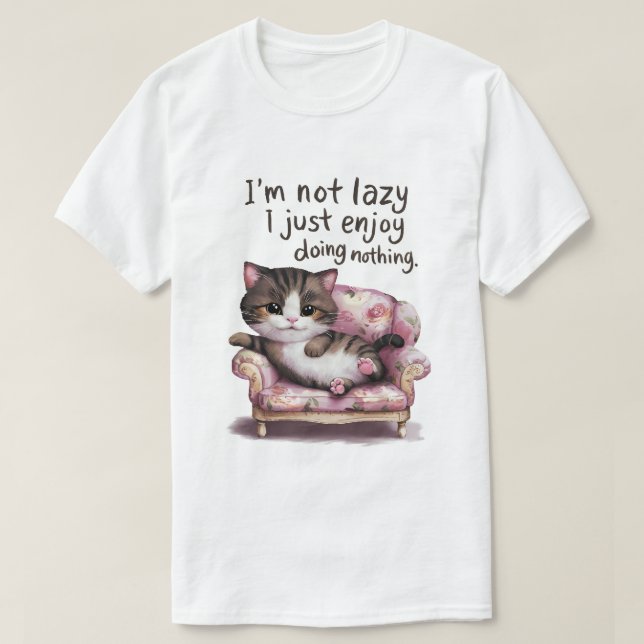 Lazy cat  T-Shirt (Design Front)