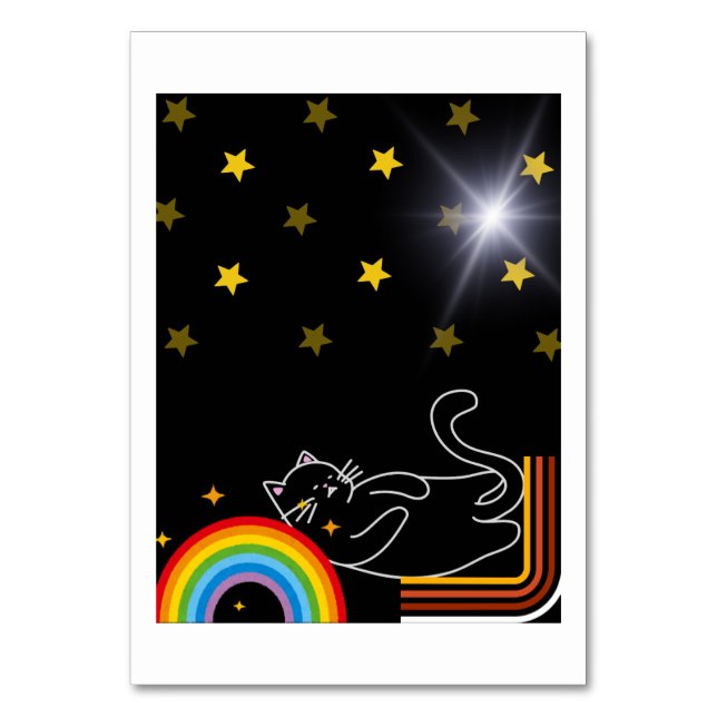 Lazy cat  table number (Front)