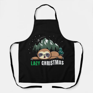 Lazy Christmas Sloth  Funny Apron