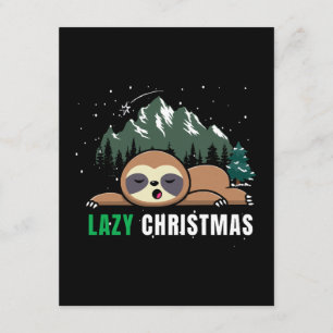 Lazy Christmas Sloth Funny Enclosure Card
