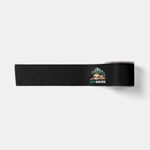 Lazy Christmas Sloth Funny Satin Ribbon