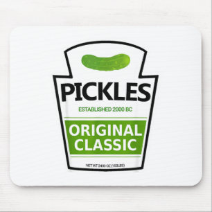 Lazy costume pickle jar mouse pad