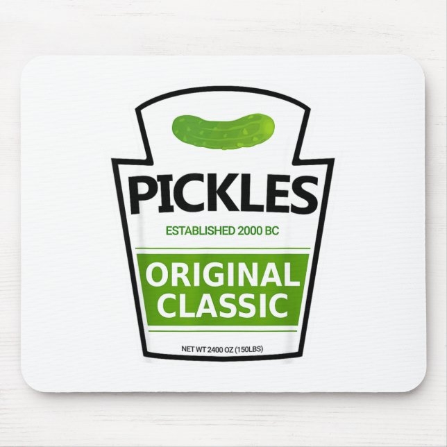 Lazy costume pickle jar  mouse pad (Front)