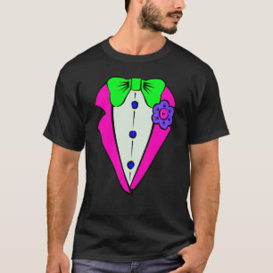 Lazy Costume Tees Clown with Bow Tie and Flower 1