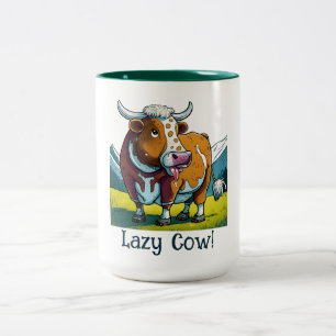 Lazy Cow Two-Tone Coffee Mug
