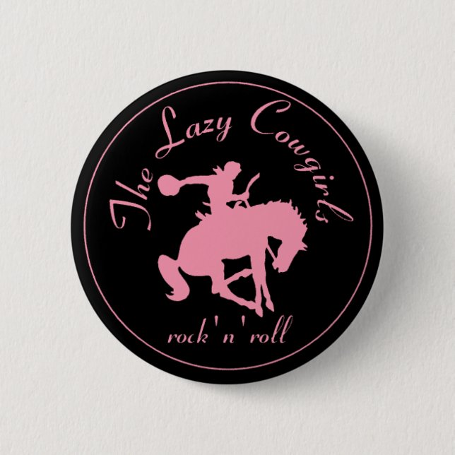 Lazy Cowgirls button (Front)