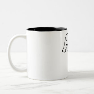 Lazy Cute Polar Bear Animal Lover Two-Tone Coffee Mug