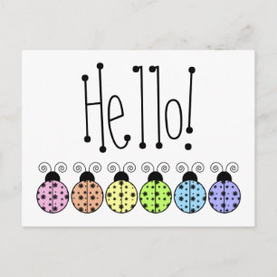 Lazy Daisy Ladybug Postcard