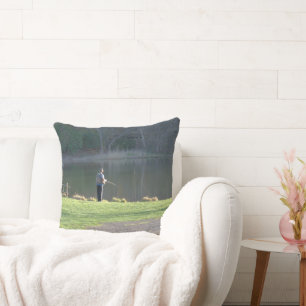 Lazy Day Fishing at the Pond Cushion