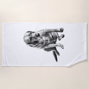 Lazy Day Labrador Beach Towel