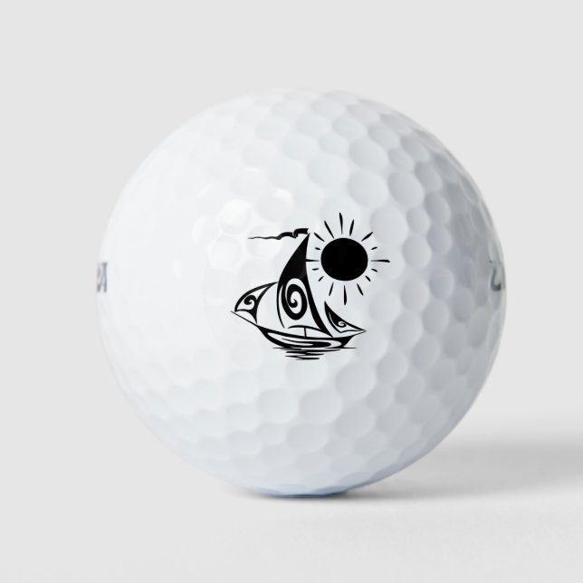 Lazy Day Sailing Golf Balls (Front)