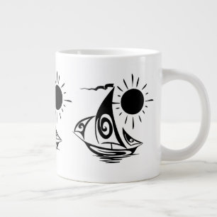 Lazy Day Sailing Large Coffee Mug