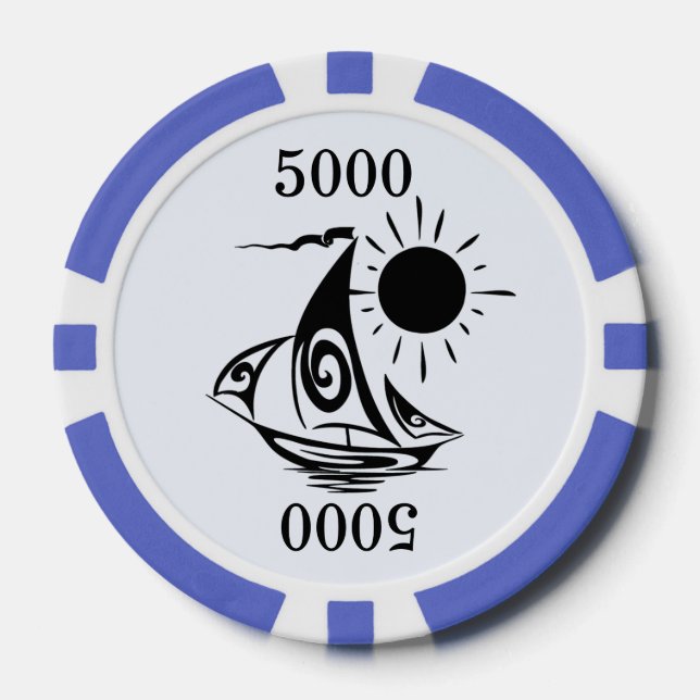 Lazy Day Sailing Poker Chips (Front)