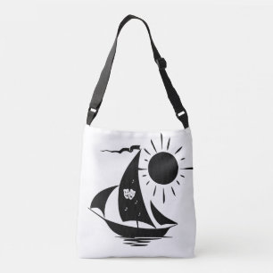 Lazy Day Sailing Theatre Sailboat Crossbody Bag