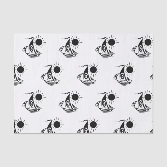Lazy Day Sailing Tissue Paper (Front)