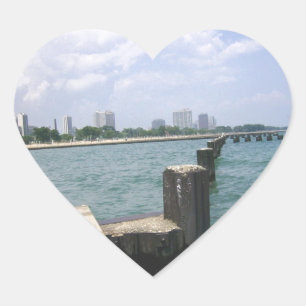 Lazy Days on the Dock Heart Sticker
