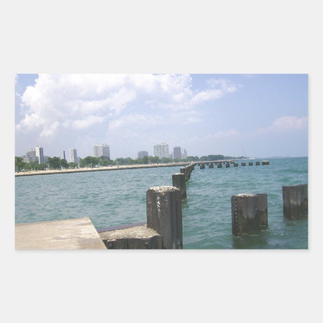 Lazy Days on the Dock Rectangular Sticker (Front)