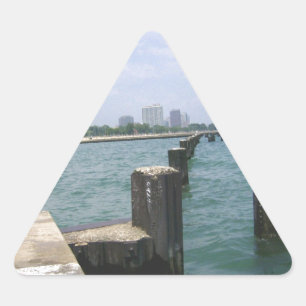 Lazy Days on the Dock Triangle Sticker