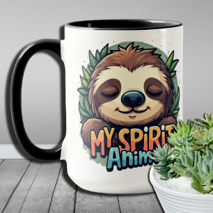 Lazy Days Sloth Lover Gift My Spirit Animal Sloth Mug