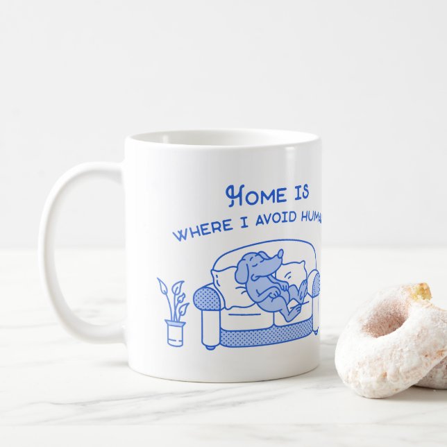 Lazy Dog Coffee Mug (With Donut)