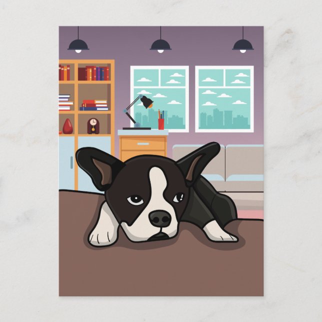 Lazy dog postcard (Front)