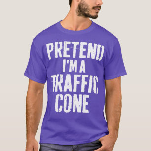 Lazy Easy Halloween Pretend I'm A Traffic Cone T-Shirt