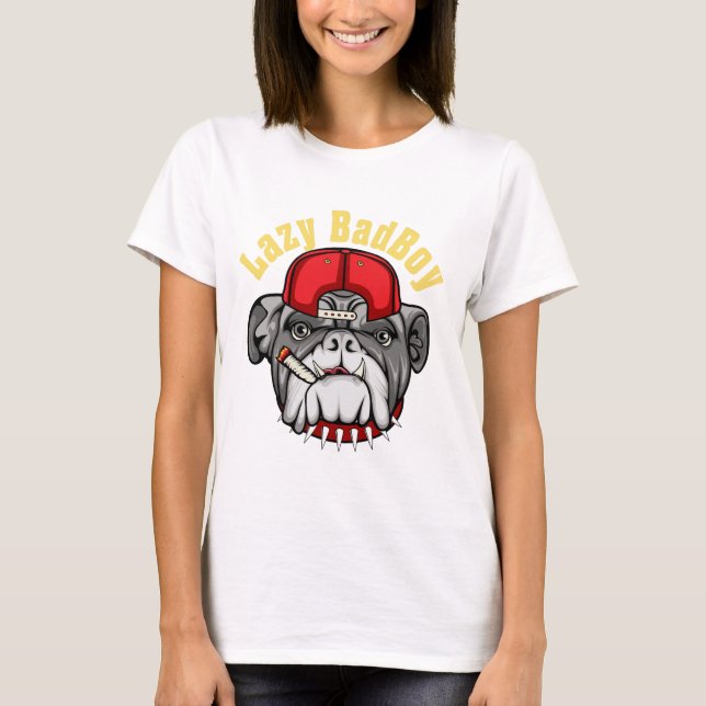 Lazy English Bulldog T-Shirt (Front)