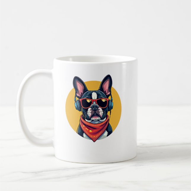 Lazy Frenchie Nope Cute Bulldog Tee Coffee Mug (Left)