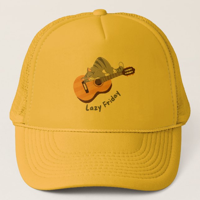 Lazy friday t-shirt trucker hat (Front)