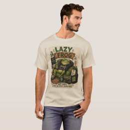 Lazy Frog Energy Saving Mode Cosy Frog Humour T-Shirt