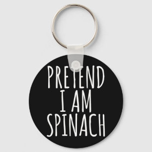 Lazy Fun Halloween Costume Pretend I Am Spinach  Key Ring