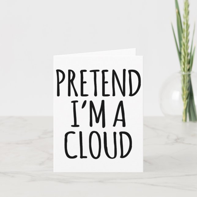 Lazy Funny Halloween Costume - Cloud Gift Sky High Card (Front)