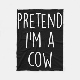 Lazy Funny Halloween Costume Shirt - Cow Costume Fleece Blanket