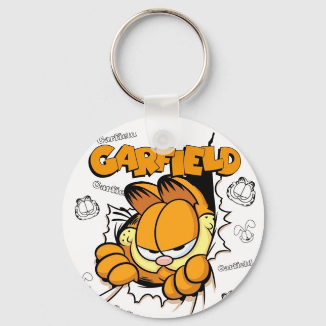 Lazy Garfield Smash Key Ring (Front)