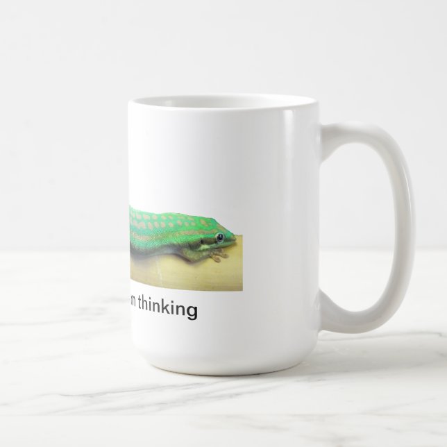 Lazy Green Gecko Mug (Right)