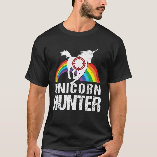 Lazy Halloween Costume Fairy Rainbow Unicorn Hunte T-Shirt (Front)