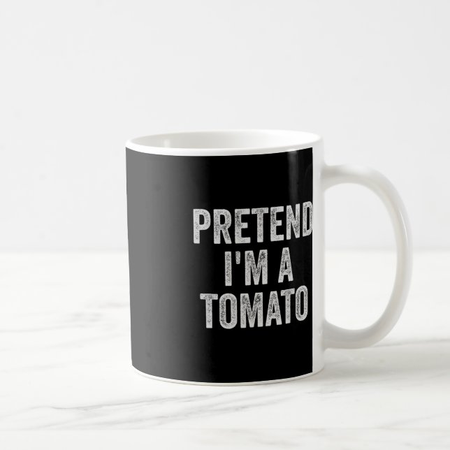 Lazy Halloween Costume  Gift Pretend I'm A Tomato  Coffee Mug (Right)