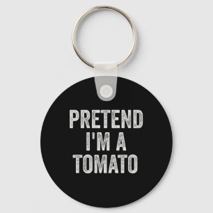 Lazy Halloween Costume Gift Pretend I'm A Tomato  Key Ring