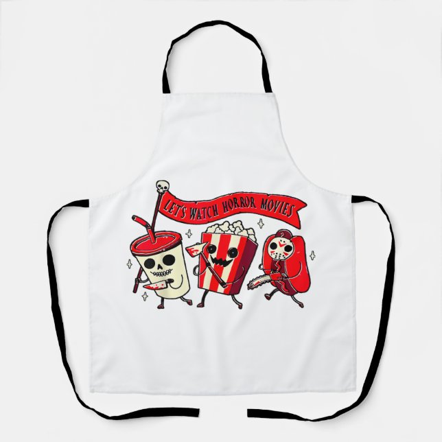 Lazy Halloween Costume Women Men Scary Black Cat  Apron (Front)