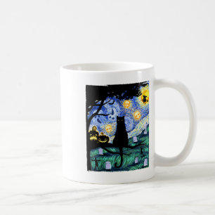 Lazy Halloween Costume Women Men Scary Black Cat Coffee Mug