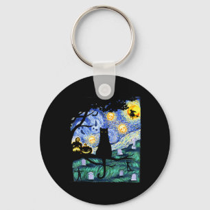 Lazy Halloween Costume Women Men Scary Black Cat Key Ring
