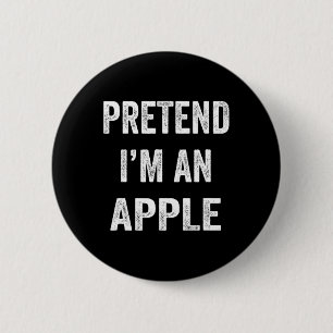 Lazy Halloween Pretend I'm Apple Funny Halloween C 6 Cm Round Badge